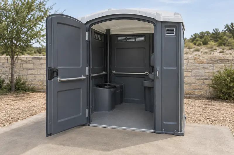 Accessible portable toilet unit